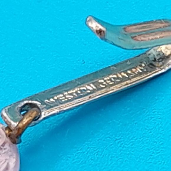 Vintage Western Germany Pink Bead Necklace, Red Seed Beads, Lucite Beads - Picture 8 of 10